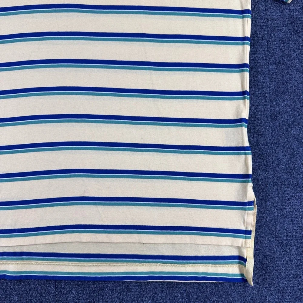 Polo Ralph Lauren Polo Shirt Mens M Medium Yellow Striped Golf Pima Cotton